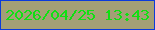 文字の大きさ：4、枠の色：0b3adb、背景の色：a49f76、文字の色：10e012 無料ブログパーツのブログ時計