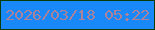 文字の大きさ：3、枠の色：0b3c07、背景の色：1989fa、文字の色：ac819b 無料ブログパーツのブログ時計