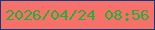 文字の大きさ：4、枠の色：0b3c7b、背景の色：f7706a、文字の色：23af3b 無料ブログパーツのブログ時計