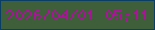文字の大きさ：3、枠の色：0b3e65、背景の色：3f5f3b、文字の色：a71596 無料ブログパーツのブログ時計