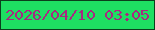 文字の大きさ：3、枠の色：0b3f1c、背景の色：1edf62、文字の色：a82880 無料ブログパーツのブログ時計