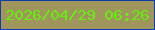 文字の大きさ：3、枠の色：0b3fa7、背景の色：a0955d、文字の色：66ee11 無料ブログパーツのブログ時計