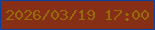 文字の大きさ：1、枠の色：0b439c、背景の色：862e16、文字の色：976b09 無料ブログパーツのブログ時計