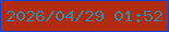 文字の大きさ：2、枠の色：0b43db、背景の色：b12b11、文字の色：3987a0 無料ブログパーツのブログ時計