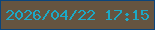 文字の大きさ：3、枠の色：0b457c、背景の色：655440、文字の色：1ca9c6 無料ブログパーツのブログ時計