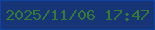 文字の大きさ：1、枠の色：0b45a1、背景の色：163476、文字の色：357937 無料ブログパーツのブログ時計
