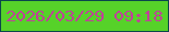 文字の大きさ：3、枠の色：0b464c、背景の色：56d229、文字の色：bf4298 無料ブログパーツのブログ時計