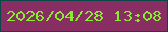 文字の大きさ：2、枠の色：0b4749、背景の色：892e63、文字の色：89ec30 無料ブログパーツのブログ時計