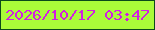 文字の大きさ：2、枠の色：0b491b、背景の色：aafb39、文字の色：d11fe1 無料ブログパーツのブログ時計