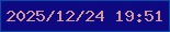 文字の大きさ：4、枠の色：0b4ba5、背景の色：0e0980、文字の色：d5989f 無料ブログパーツのブログ時計