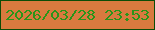 文字の大きさ：4、枠の色：0b4c06、背景の色：d87a3f、文字の色：299519 無料ブログパーツのブログ時計