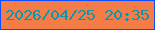 文字の大きさ：3、枠の色：0b4efe、背景の色：f37c47、文字の色：0996b2 無料ブログパーツのブログ時計