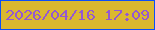 文字の大きさ：2、枠の色：0b4ff8、背景の色：dab82f、文字の色：9458d2 無料ブログパーツのブログ時計