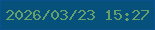 文字の大きさ：5、枠の色：0b5191、背景の色：06507c、文字の色：679f6c 無料ブログパーツのブログ時計