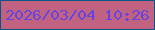 文字の大きさ：2、枠の色：0b5287、背景の色：c06280、文字の色：6445e2 無料ブログパーツのブログ時計
