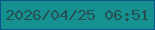 文字の大きさ：5、枠の色：0b538d、背景の色：159192、文字の色：265152 無料ブログパーツのブログ時計