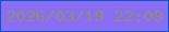 文字の大きさ：3、枠の色：0b58c2、背景の色：896ef4、文字の色：908b7a 無料ブログパーツのブログ時計