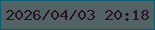 文字の大きさ：4、枠の色：0b5c72、背景の色：536263、文字の色：291427 無料ブログパーツのブログ時計