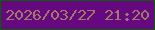 文字の大きさ：5、枠の色：0b5d07、背景の色：66087f、文字の色：a17a68 無料ブログパーツのブログ時計