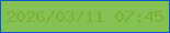 文字の大きさ：1、枠の色：0b5dc5、背景の色：84c054、文字の色：7eb238 無料ブログパーツのブログ時計