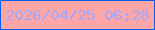 文字の大きさ：2、枠の色：0b5ff0、背景の色：fea6a7、文字の色：a3a7fa 無料ブログパーツのブログ時計