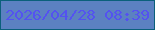 文字の大きさ：4、枠の色：0b607b、背景の色：5c81c1、文字の色：5452f0 無料ブログパーツのブログ時計