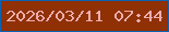 文字の大きさ：1、枠の色：0b62b4、背景の色：903005、文字の色：eeadac 無料ブログパーツのブログ時計