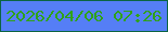 文字の大きさ：5、枠の色：0b6442、背景の色：557ef6、文字の色：2fa218 無料ブログパーツのブログ時計