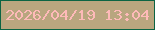 文字の大きさ：2、枠の色：0b6443、背景の色：b9a67f、文字の色：febab9 無料ブログパーツのブログ時計