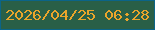 文字の大きさ：5、枠の色：0b6488、背景の色：295f47、文字の色：eaa52b 無料ブログパーツのブログ時計