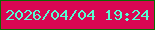 文字の大きさ：5、枠の色：0b6a02、背景の色：d90653、文字の色：53fed3 無料ブログパーツのブログ時計