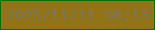 文字の大きさ：4、枠の色：0b6e04、背景の色：927316、文字の色：7b755e 無料ブログパーツのブログ時計