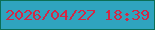 文字の大きさ：2、枠の色：0b6f56、背景の色：2fa4bf、文字の色：d32844 無料ブログパーツのブログ時計