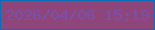 文字の大きさ：2、枠の色：0b6fb8、背景の色：8e467a、文字の色：794fab 無料ブログパーツのブログ時計