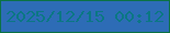 文字の大きさ：1、枠の色：0b7244、背景の色：2d6cb6、文字の色：0b7784 無料ブログパーツのブログ時計