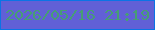 文字の大きさ：2、枠の色：0b74e5、背景の色：6160d6、文字の色：479d75 無料ブログパーツのブログ時計
