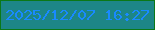 文字の大きさ：3、枠の色：0b7817、背景の色：1d8687、文字の色：198aff 無料ブログパーツのブログ時計