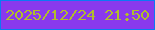 文字の大きさ：3、枠の色：0b79f4、背景の色：8939ed、文字の色：b1bd2b 無料ブログパーツのブログ時計
