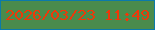 文字の大きさ：2、枠の色：0b7aaa、背景の色：4a8b4c、文字の色：ee3809 無料ブログパーツのブログ時計