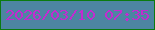 文字の大きさ：3、枠の色：0b7b0f、背景の色：4d85a2、文字の色：c22bd0 無料ブログパーツのブログ時計