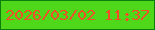 文字の大きさ：1、枠の色：0b7e0c、背景の色：4fd81a、文字の色：f64d29 無料ブログパーツのブログ時計