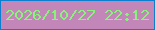 文字の大きさ：2、枠の色：0b7fce、背景の色：c286b9、文字の色：88f37a 無料ブログパーツのブログ時計