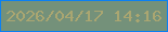 文字の大きさ：4、枠の色：0b80f2、背景の色：74917a、文字の色：aaa671 無料ブログパーツのブログ時計