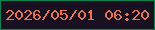 文字の大きさ：3、枠の色：0b8250、背景の色：191022、文字の色：e67653 無料ブログパーツのブログ時計