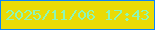 文字の大きさ：5、枠の色：0b84fb、背景の色：eadb06、文字の色：8cf7b8 無料ブログパーツのブログ時計