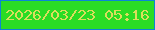 文字の大きさ：4、枠の色：0b85d5、背景の色：2adc24、文字の色：dade5c 無料ブログパーツのブログ時計