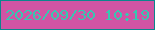 文字の大きさ：1、枠の色：0b868d、背景の色：d154a4、文字の色：37c8b0 無料ブログパーツのブログ時計