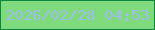 文字の大きさ：2、枠の色：0b873d、背景の色：7fd97d、文字の色：9fbeea 無料ブログパーツのブログ時計