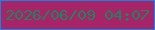 文字の大きさ：4、枠の色：0b87e6、背景の色：a72469、文字の色：1f835e 無料ブログパーツのブログ時計