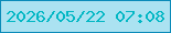 文字の大きさ：5、枠の色：0b8bb9、背景の色：abe2f1、文字の色：03b7c4 無料ブログパーツのブログ時計